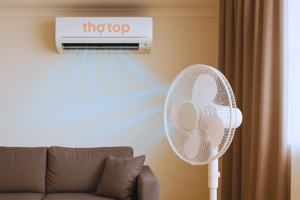 Cách kết hợp máy lạnh và quạt để làm mát nhanh và giảm 30% điện năng