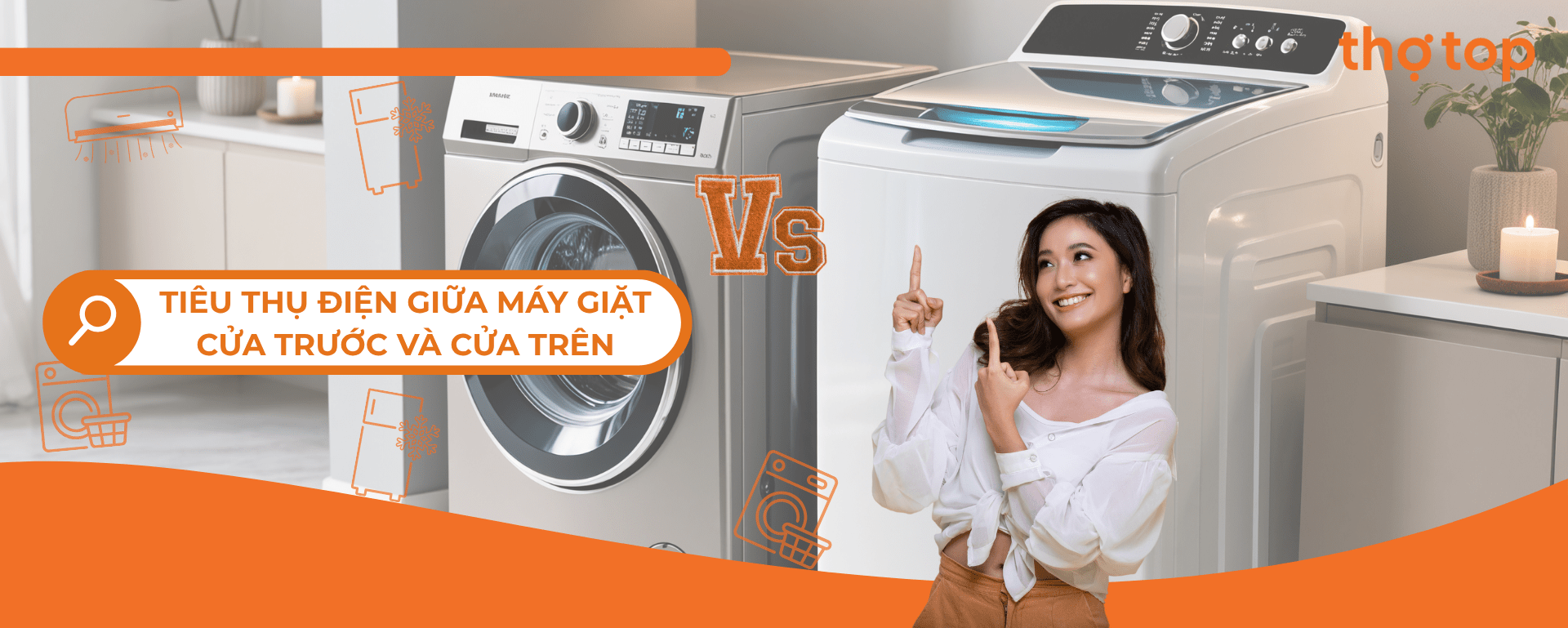 So sánh tiêu thụ điện năng giữa máy giặt cửa trước và cửa trên: Loại nào tiết kiệm hơn?