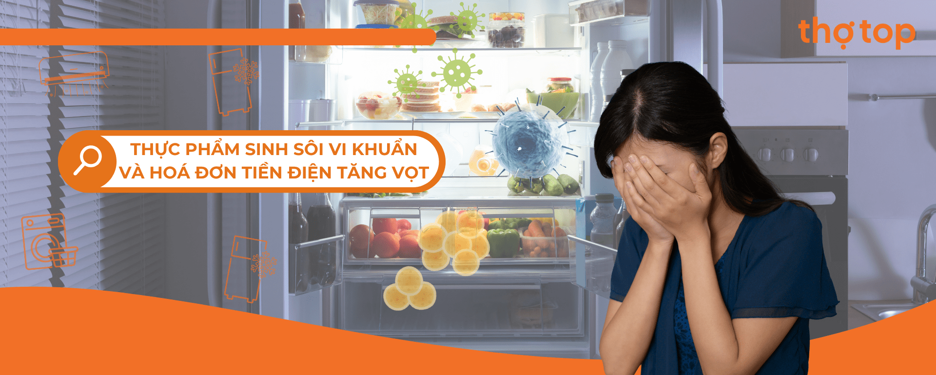 Sai lầm khi sắp xếp thực phẩm trong tủ lạnh khiến vi khuẩn sinh sôi - Thợ Top
