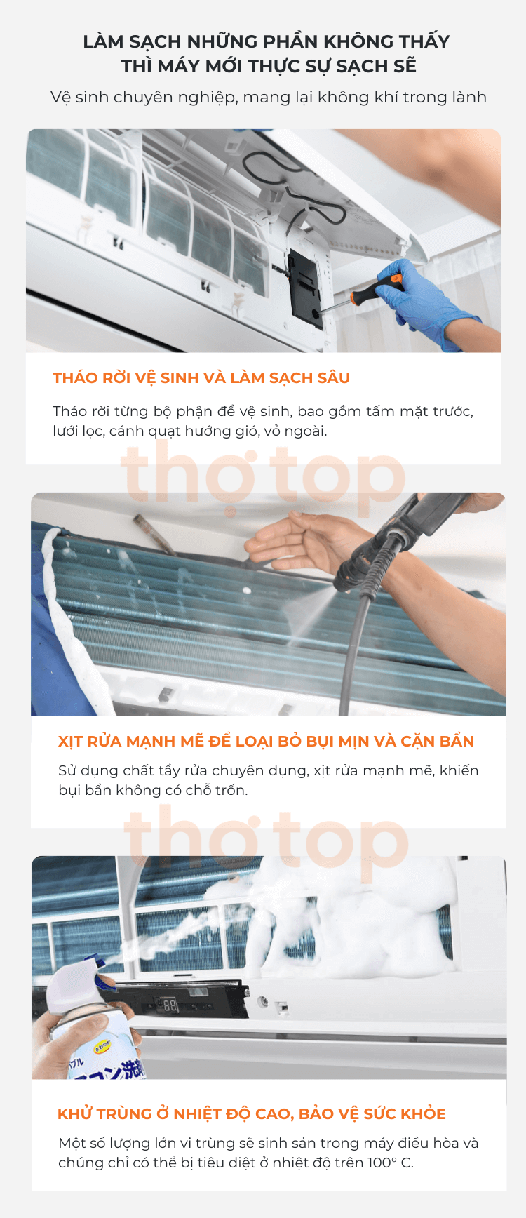 Làm sạch máy điều hòa