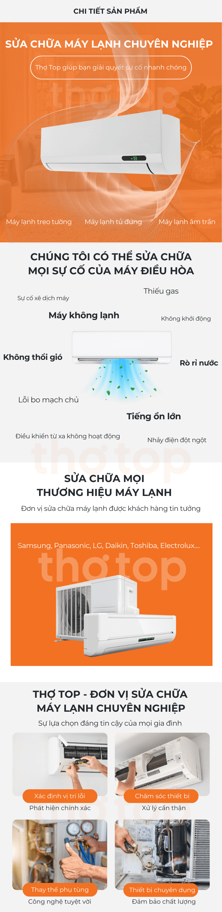 bảng giá sửa chữa máy lạnh mới nhất