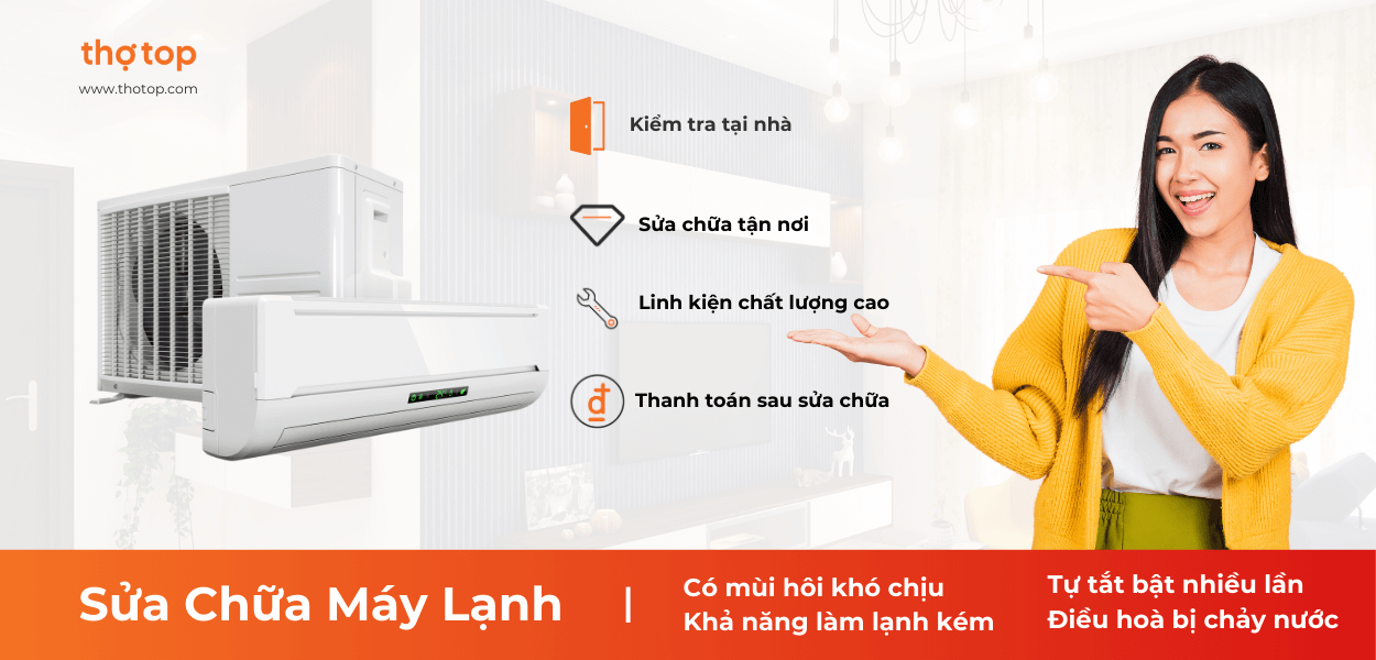 Dịch vụ sửa chữa máy lạnh chuyên nghiệp tại Thợ Top